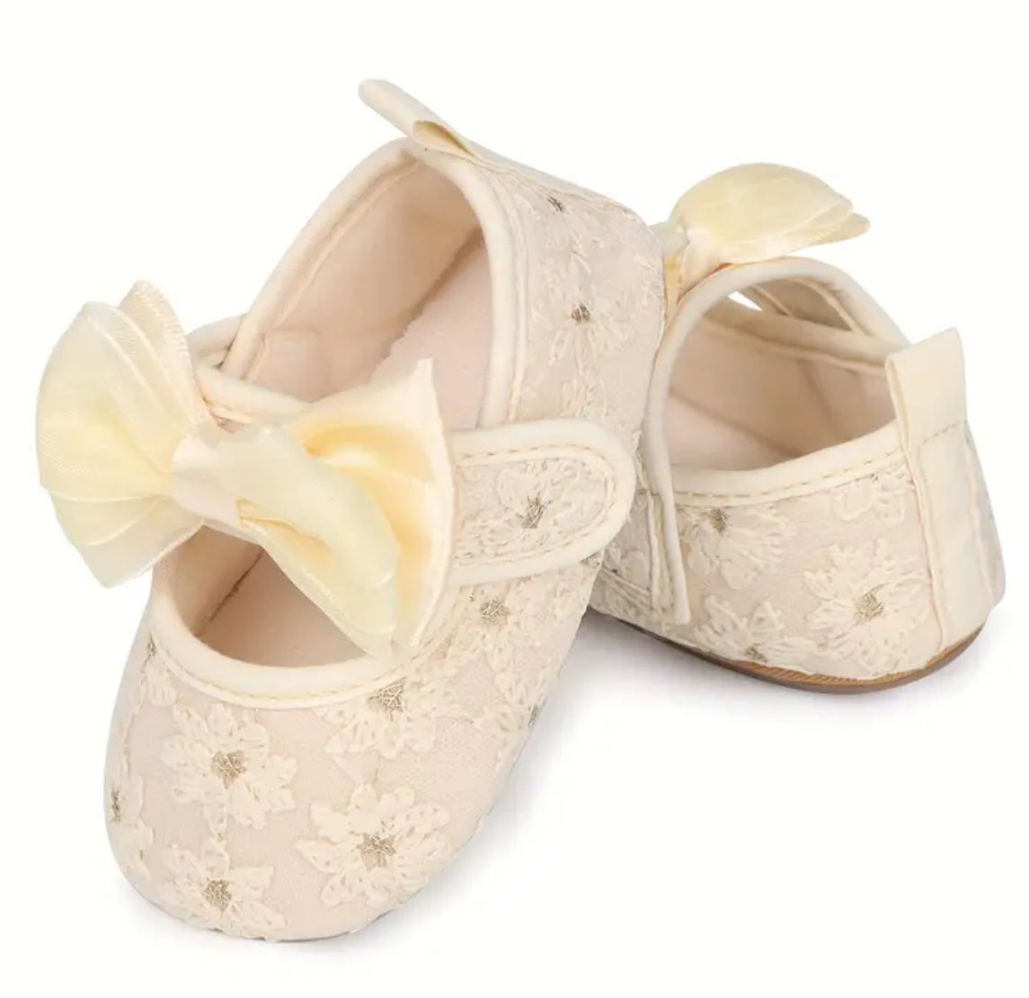 “Princess Baby Lilah” Adorable Baby Girl Mary Jane Flats with Bowknot - Soft, Non-Slip Sole for First Walkers