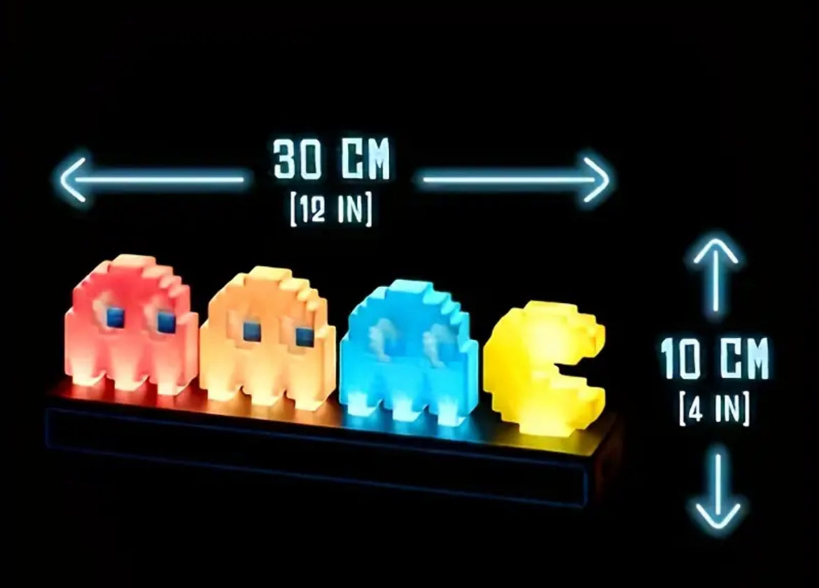 Lámpara LED Pac-Man Pixel, que cambia de color y se controla por voz, alimentada por USB