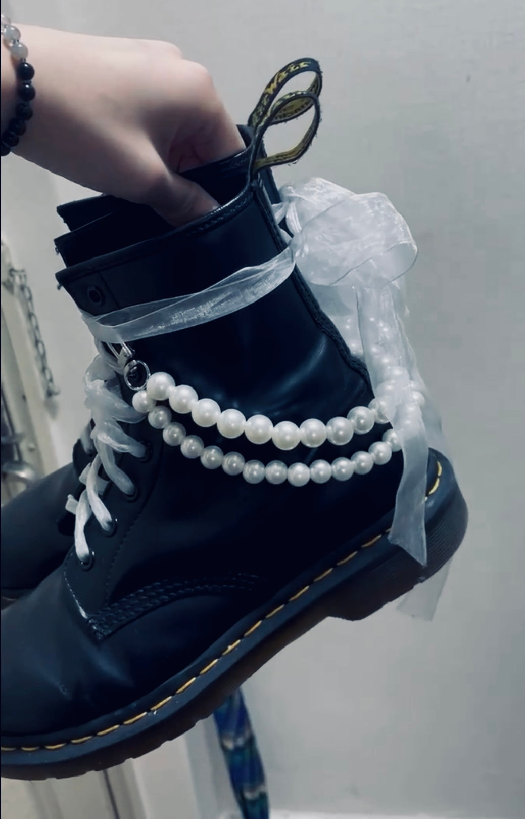 2pcs Pearl Chain for Boots, Elegant Shoe Accessories