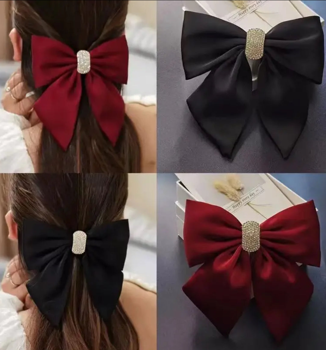 Sparkling Rhinestone Hair Bow, Clip