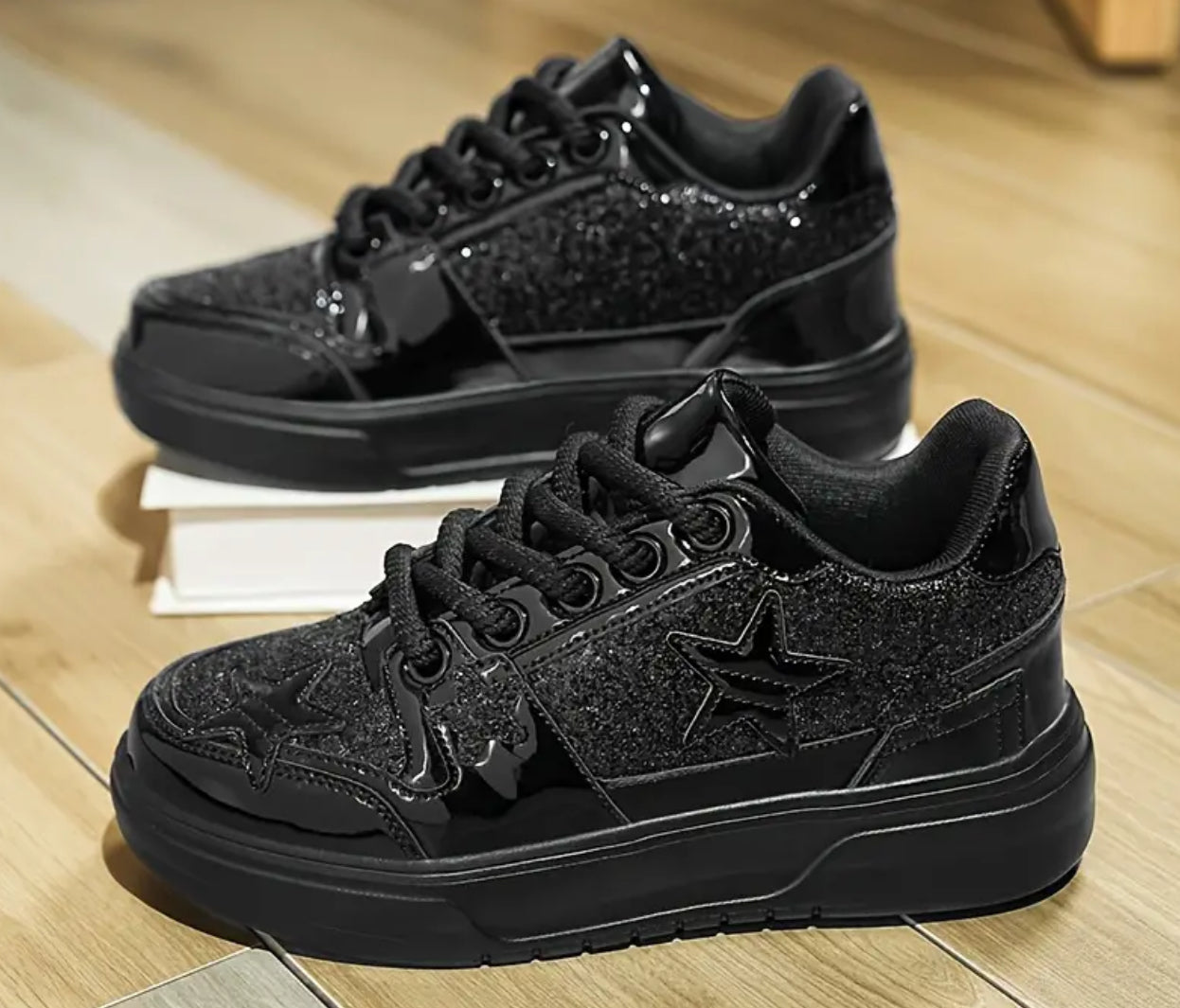 Trendy Stars Pattern Platform Skateboard Shoes (Adult Men’s Size)