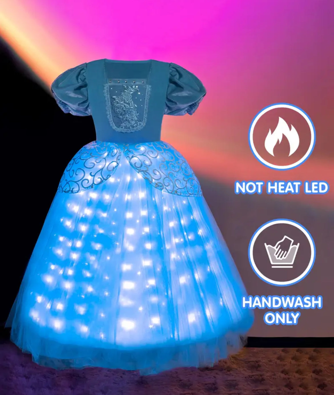 Vestido de princesa de cuento de hadas para niñas, Cenicienta 👑