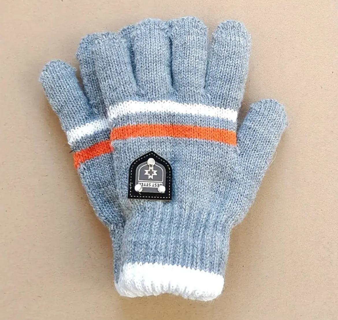 1pair Children’s Winter Split Finger Gloves, Double-layer Inside, Cold-proof And Warm Gloves