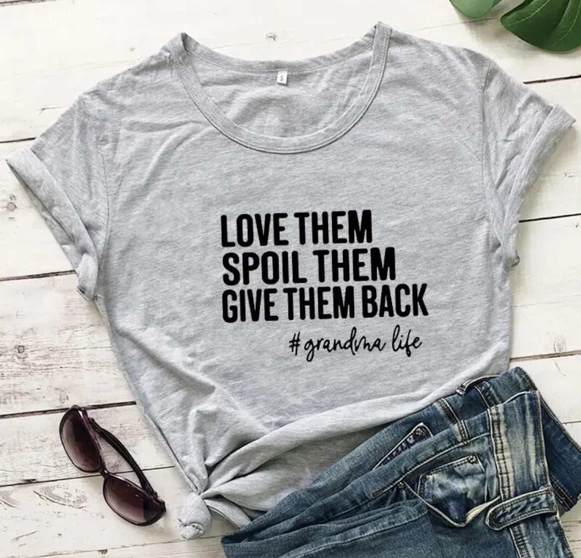 Love Them Spoil Them Give Them Back, Casual Women Short Sleeve