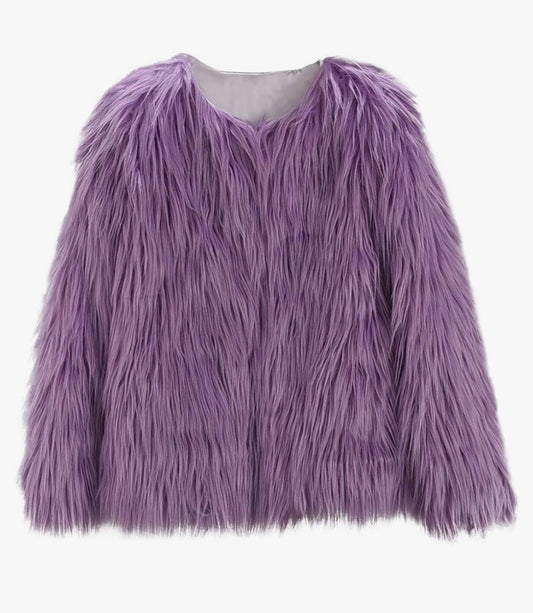 “Tay-Tay” Girls Faux-Fur Jacket Coat, Thick Warm Fashion Clothes