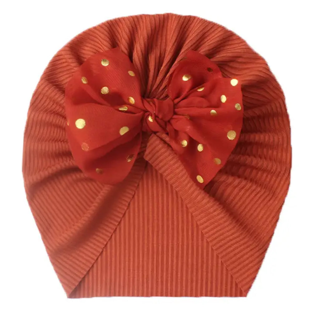 Little Girls ‘Gold Sequin Bows’ Headwear | Knitted Texture