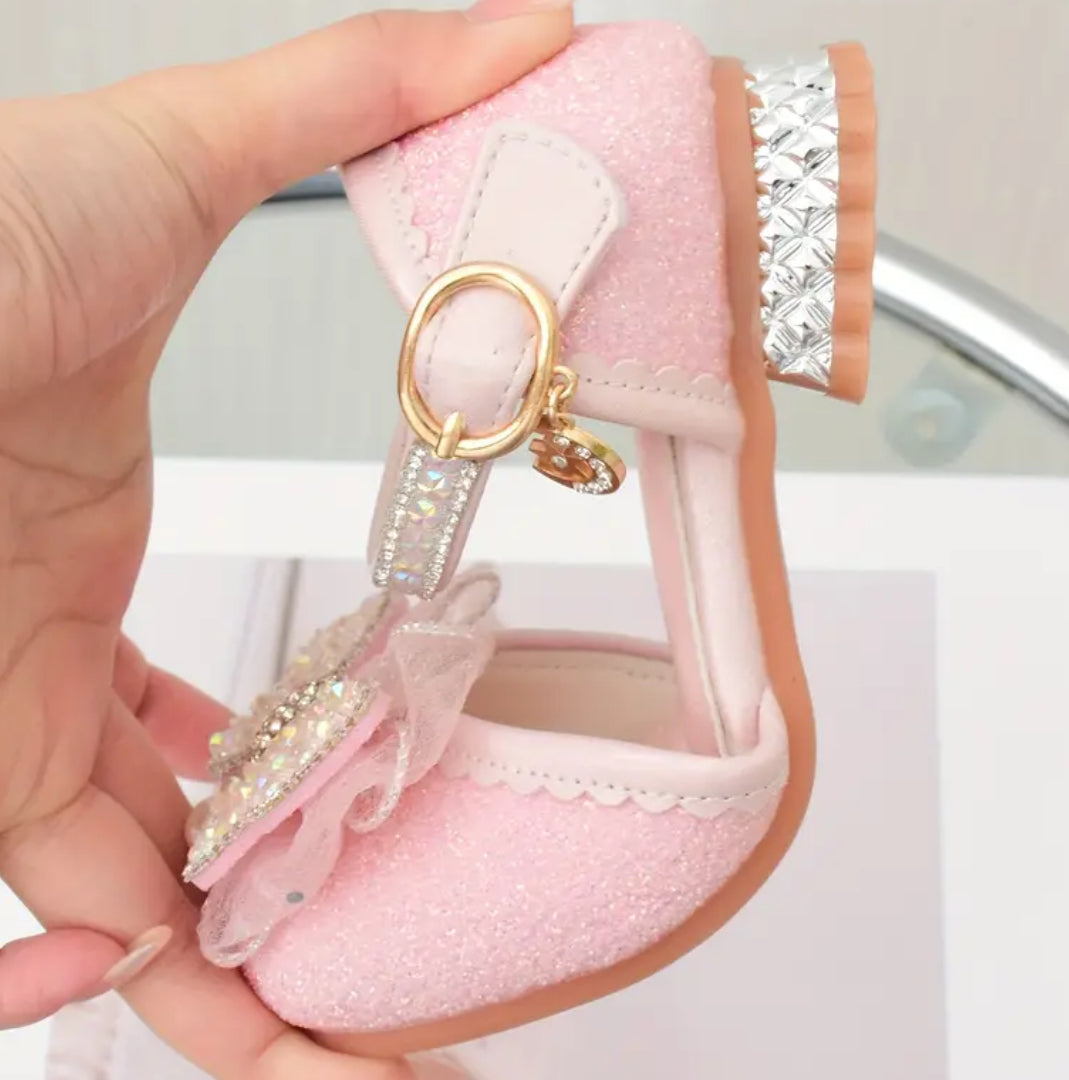 Trendy Bowknot Rhinestone, Flat Shoes For Girls