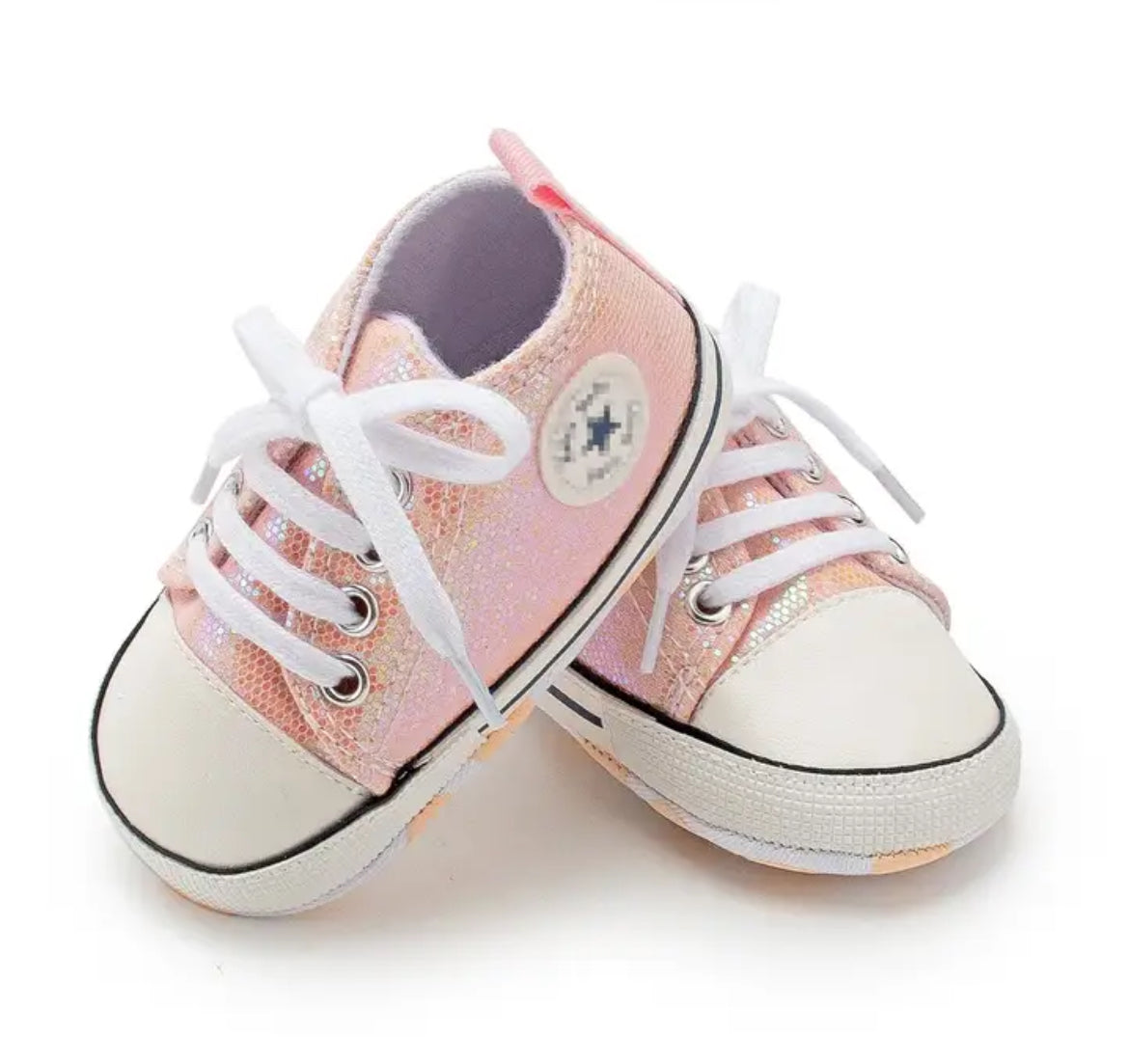 Glam ✨ Babies Collection, Fashion Shining Canvas Sneakers