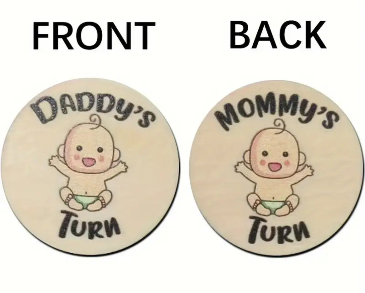 1pc, Daddy Mommy Decision Coin, Funny Pregnancy Gift And New Parents Gifts For Couples