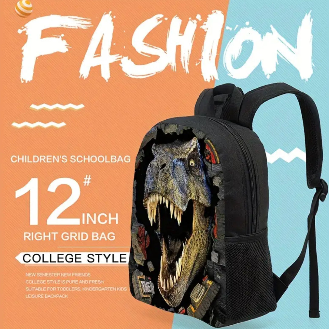 “T-Rex Dinosaur” Backpack For Kids, Gender Neutral