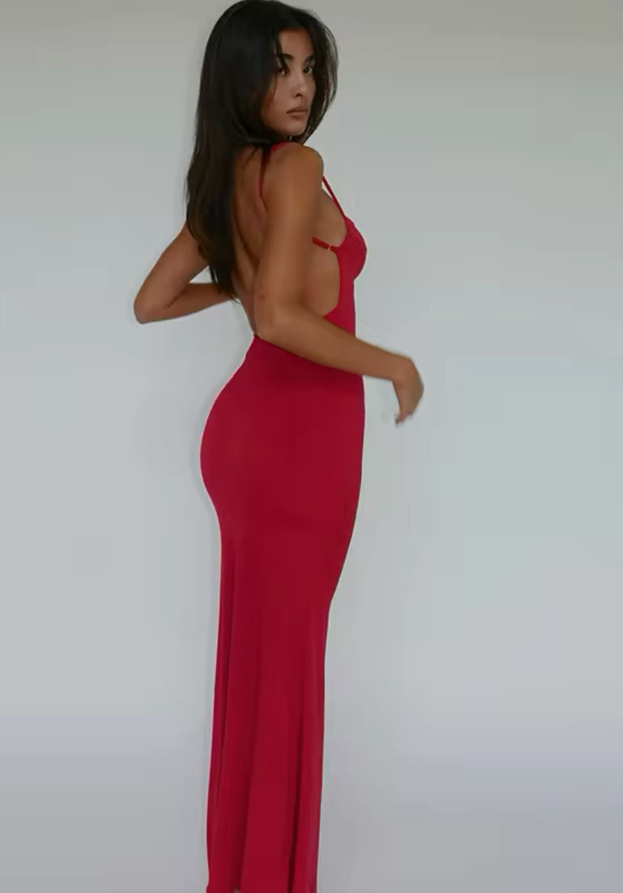 Sexy Backless Sleeveless Slip Maxi, Beach Sundresses