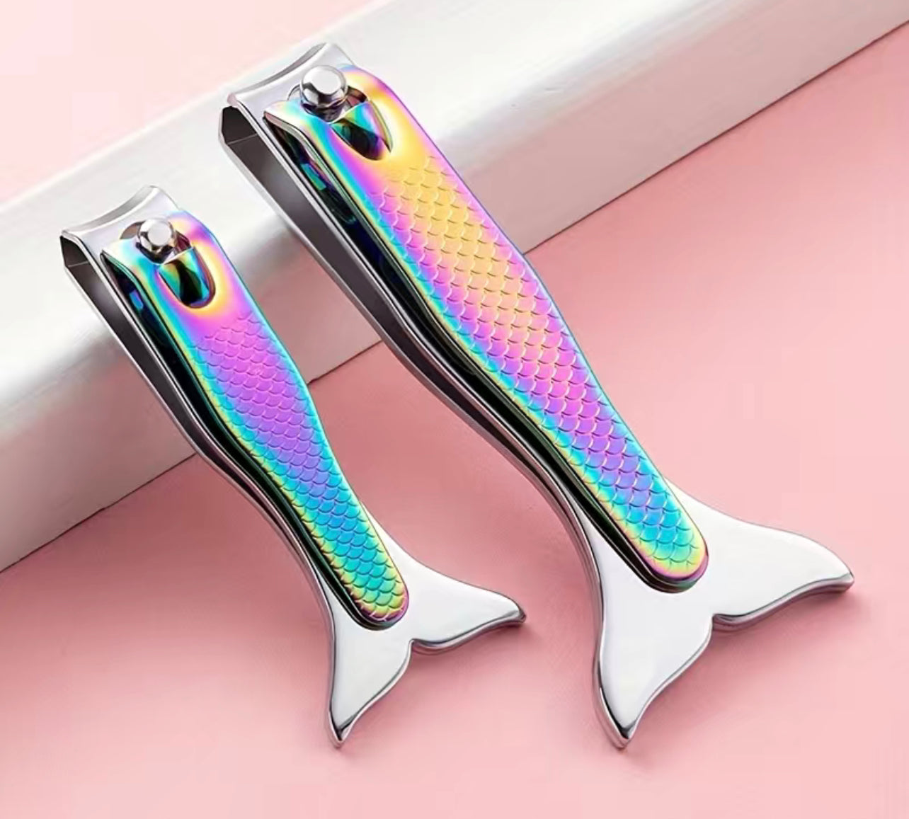 Mermaid Nail Clippers Stainless Steel Cuticle Remover Trimmer Scissor Manicure Pedicure Fingernail Nipper Tool Two Sizes
