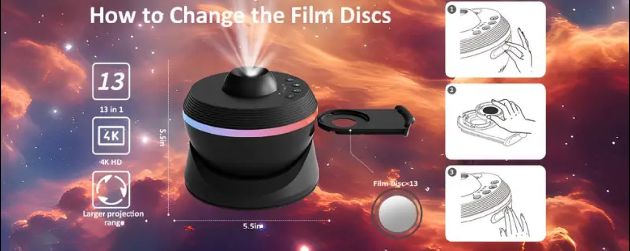 [5/6th Gen Upgraded] Planetarium Galaxy Projector, 13 In 1 Star Light Projector Starry Night Light With Dynamic Meteors, 360° Rotation Nebula