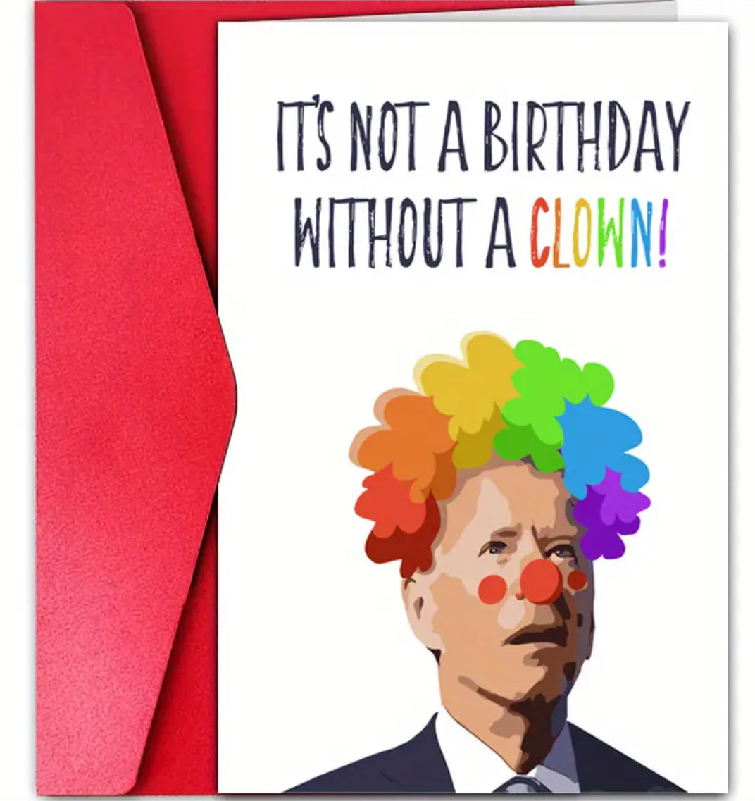 1pc Funny Birthday Card, Creative Clown Birthday Greeting Card, The Best Gift For Best Friends, Family, Brothers And Sisters