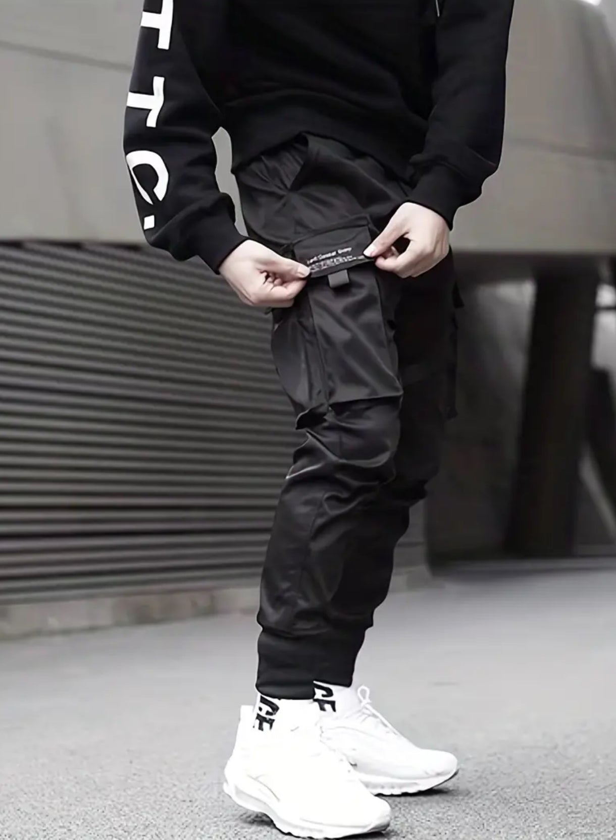 Men s Solid Cargo Street Style Pant Joggers Big Tall Up to 6XL Modish Kids Boutique