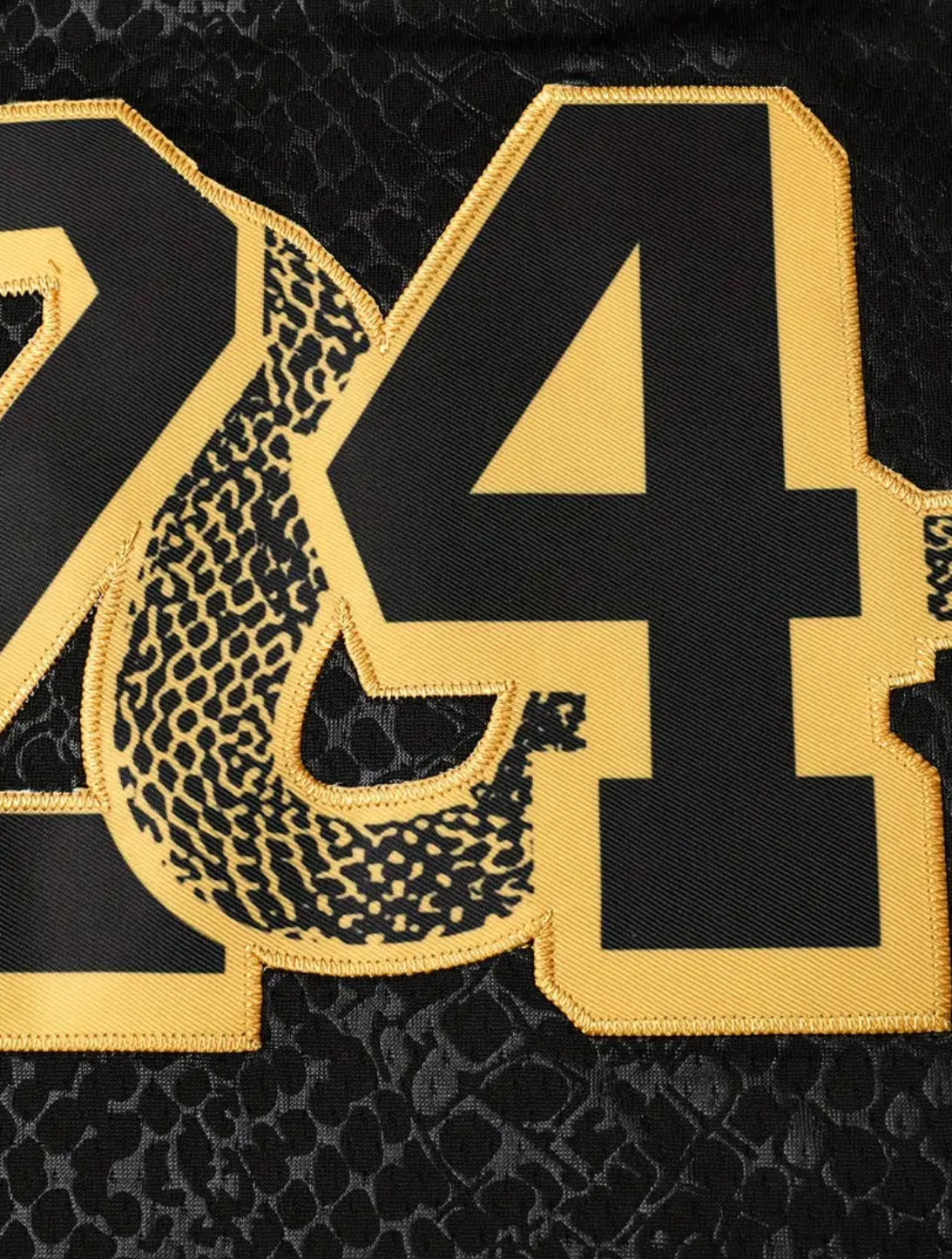 Men’s Stitched Black Snakeskin Basketball Jersey, #24