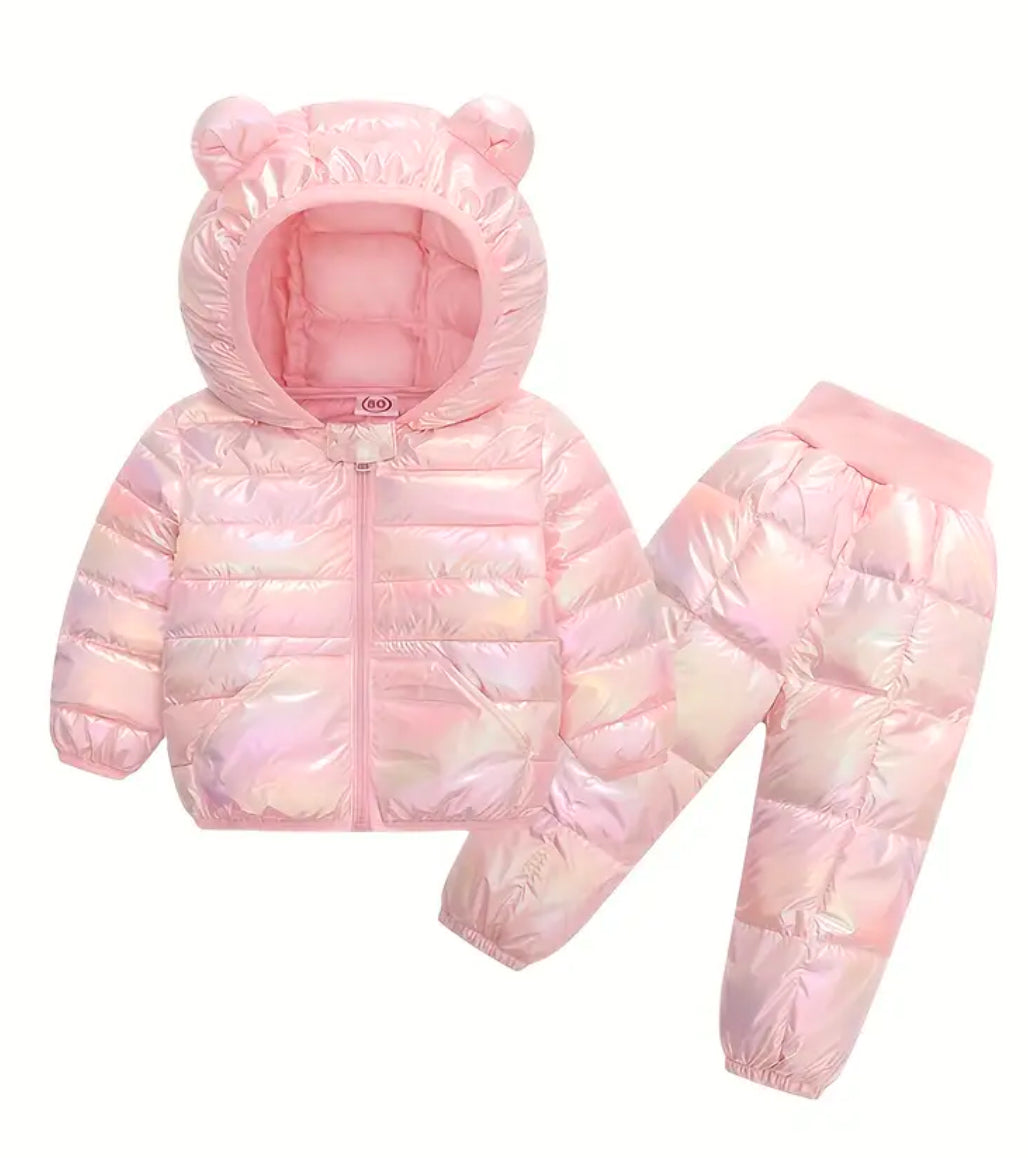 2-Piece ‘Sunshine Shimmers’ Toddler Winter Set, Hooded Jacket and Pants