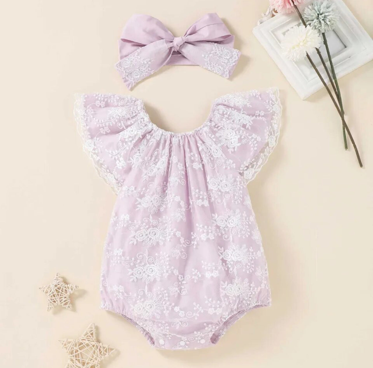 Lace Dreams, Adorable 2Pcs Summer & Spring Onsie