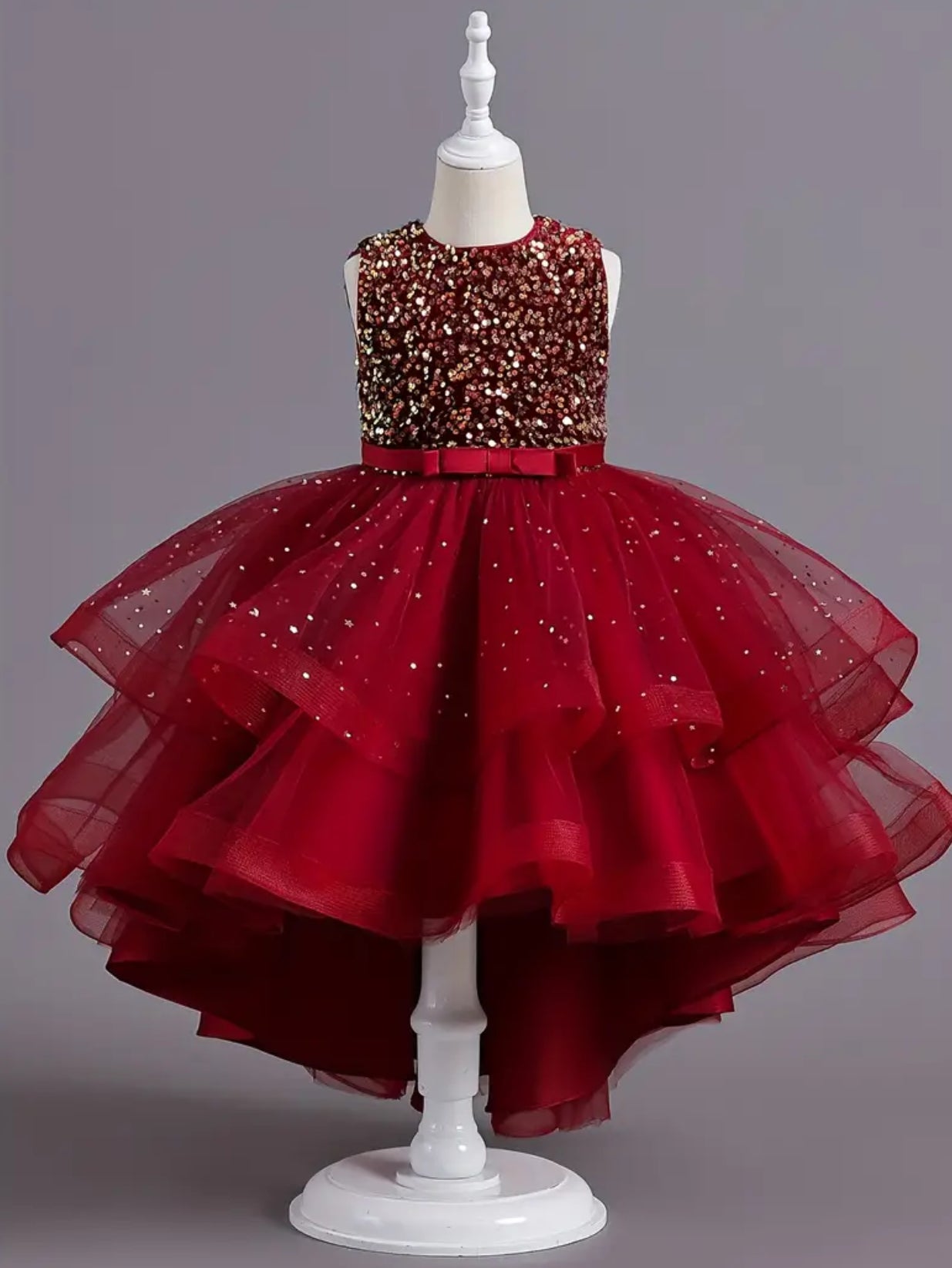 Sequin Sparkle Dazzle Princess Dress With Train