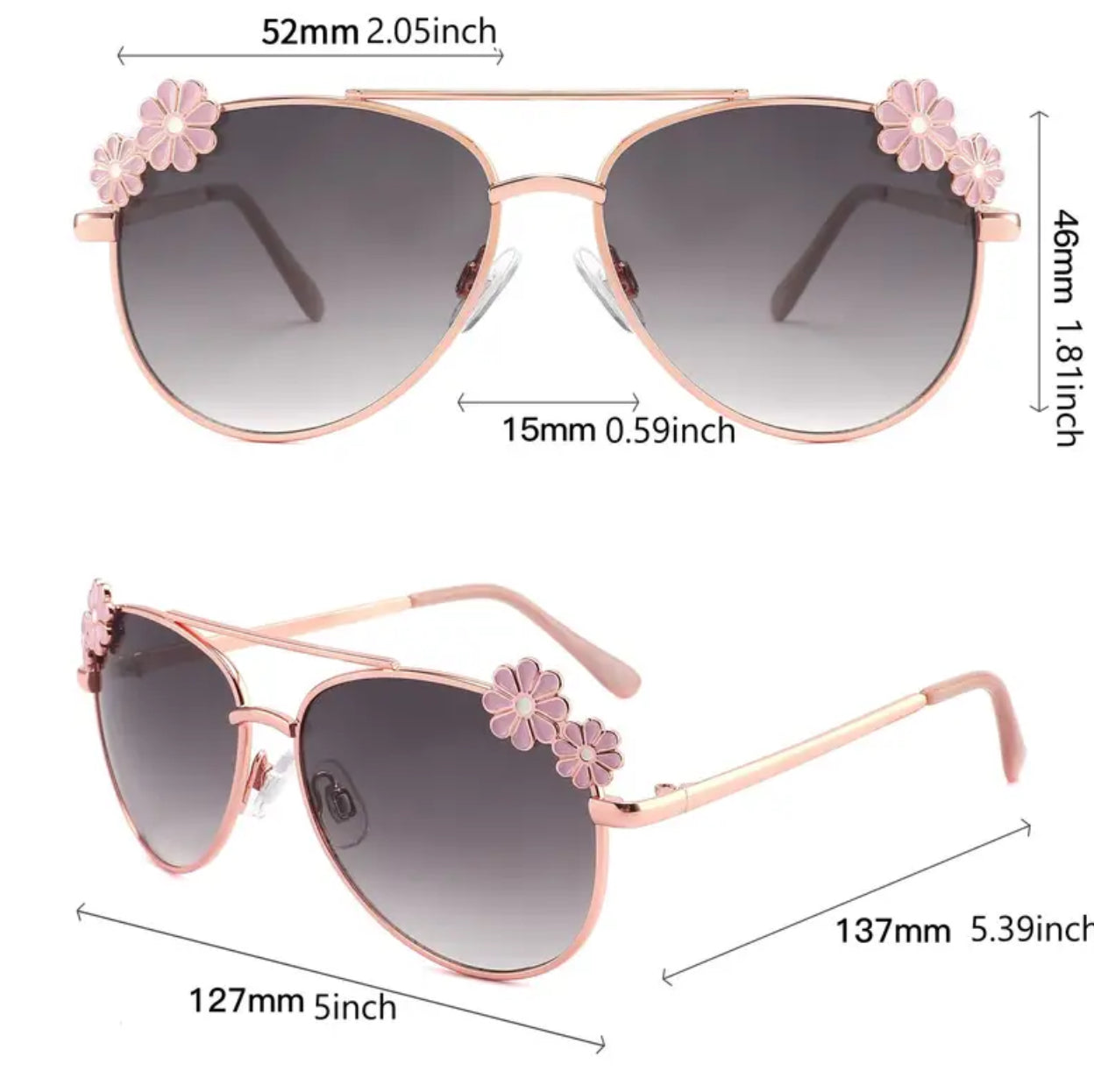 “Girls Retro” Oversize Sunglasses