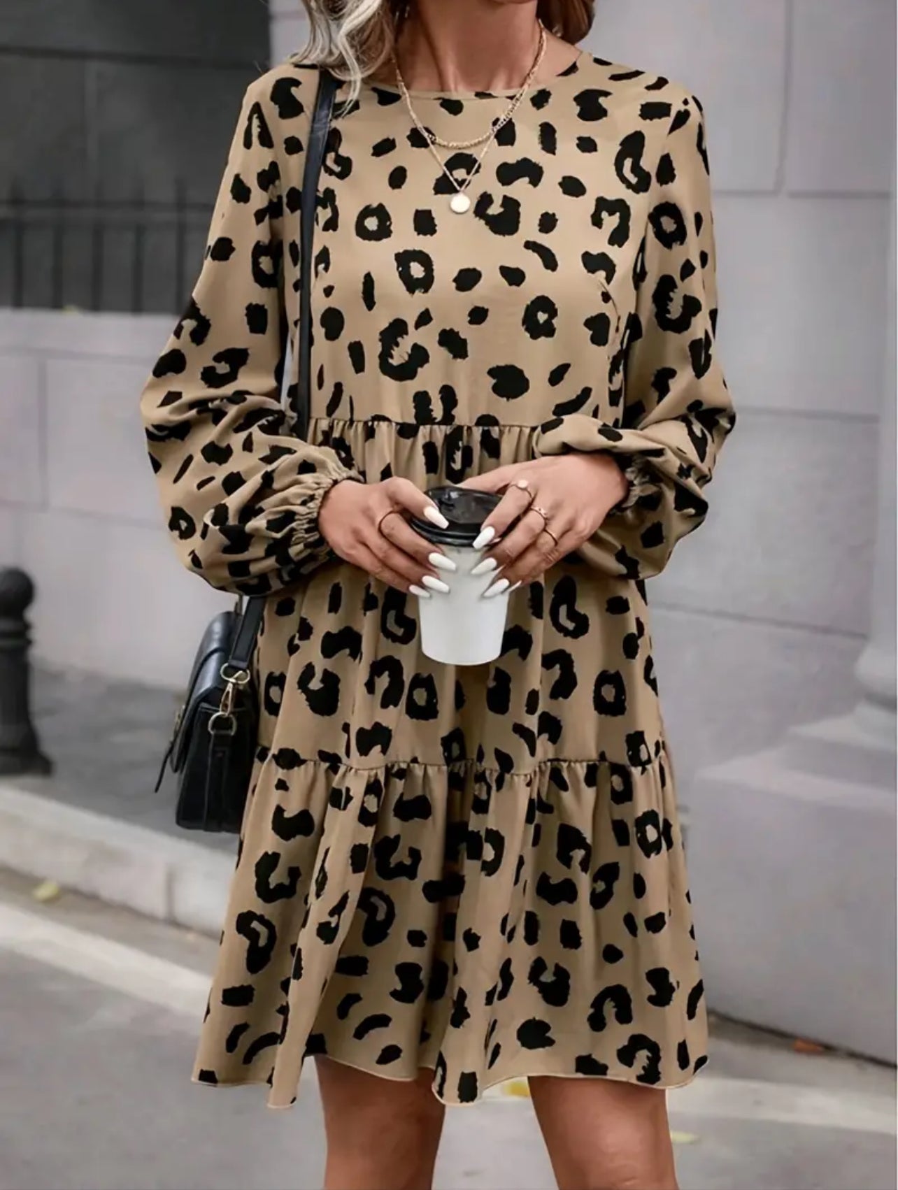 Leopard Tiered Chic Dress