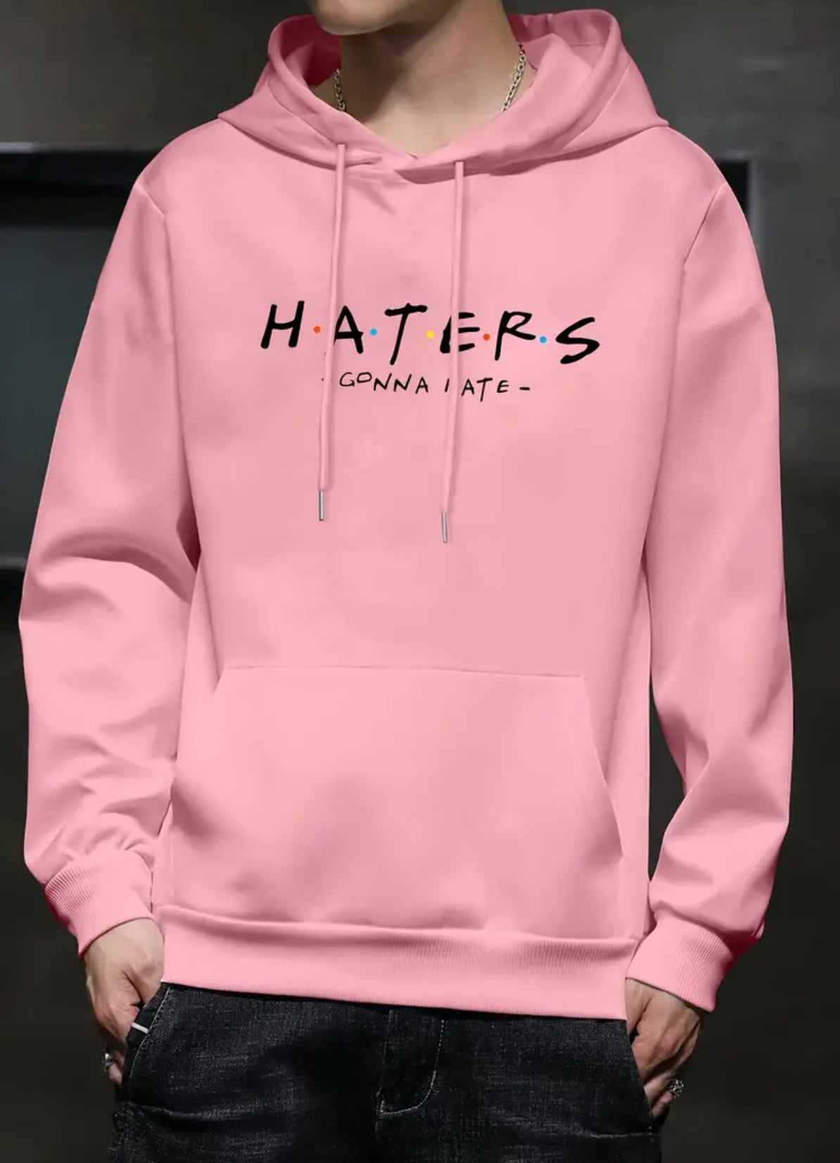 “Haters Gonna Hate” Pullover Hoodie - Kangaroo Pocket, Loose Casual Fit, Perfect Gift for Men or Women