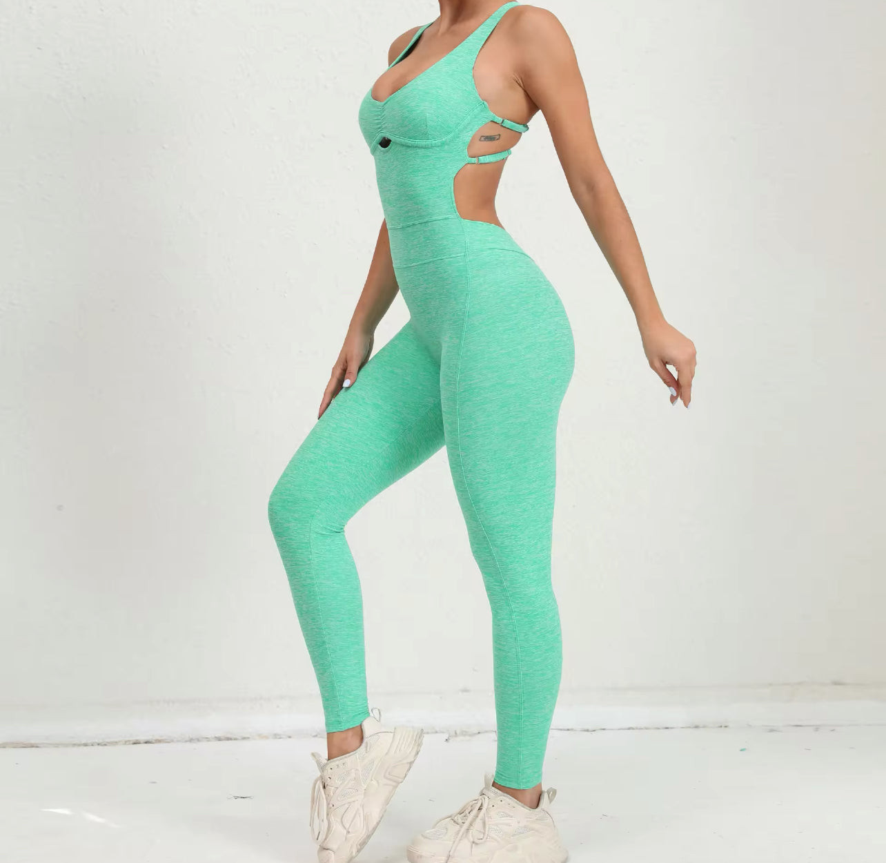 One Piece Fitness, Sexy Cross Backless, Scrunch Sport Jumpsuits