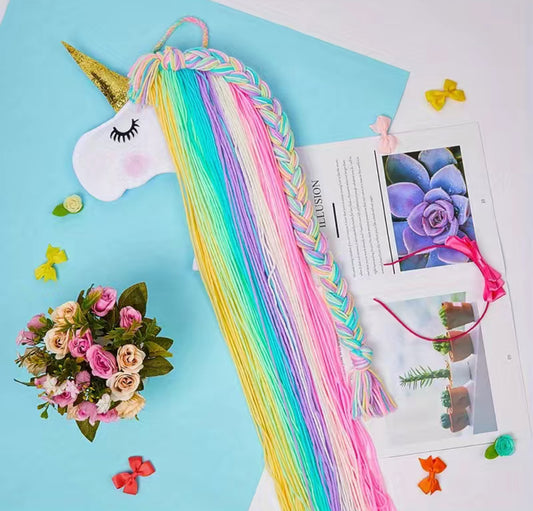 Unicorn Hair Bows, Hair Clips & Headband Organizer, Wall Hanging