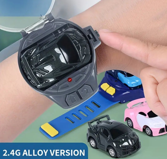 Mini Remote Control Car Watch Toy 2.4 GHz, Wrist Racing Watch, USB Charging Remote Control Interactive Toy Car