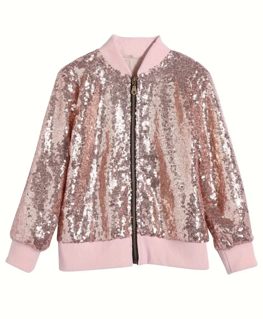 Kids' Sparkling Energetic Sequin Glitter Jacket for Girls