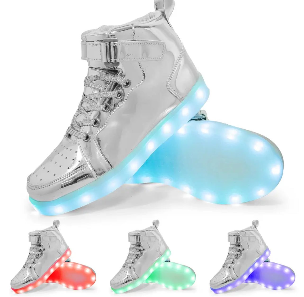 Zapatillas luminosas para niños y niñas, con suela luminosa y luces LED