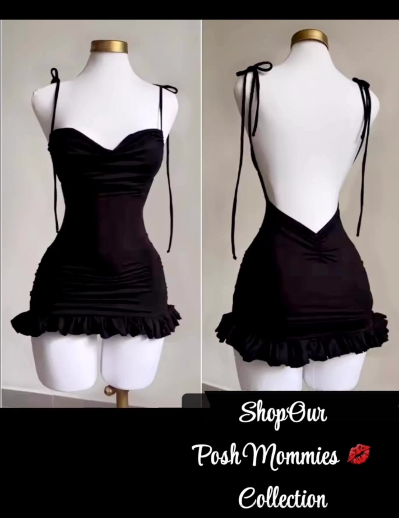 “Slay Sophia” Sexy Mini Dress, Backless Bodycon,  Elegant A- LINE