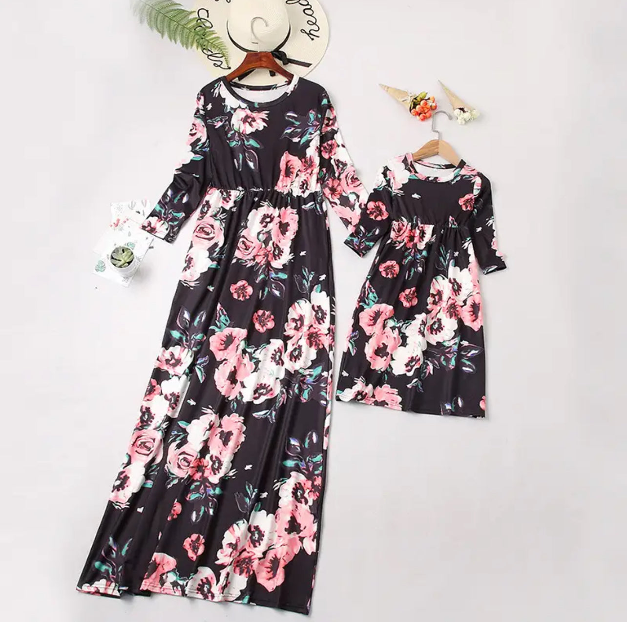 Blooms 🌷 Vestidos para mamá y yo, mangas largas