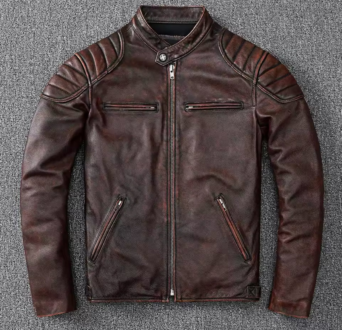 Vintage Mens Genuine Leather Jacket