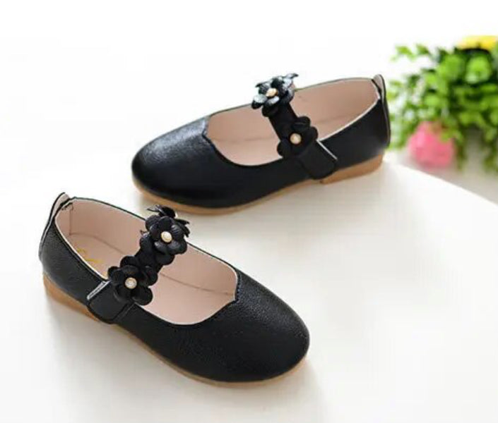 Elegant Flower Solid Color Mary Jane Shoes