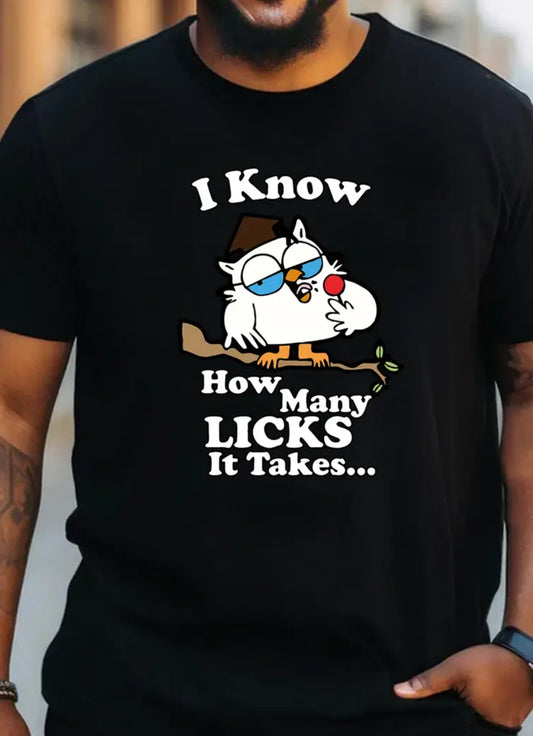 ‘How Many Licks’ Funny Tees For Men | XL-4XL