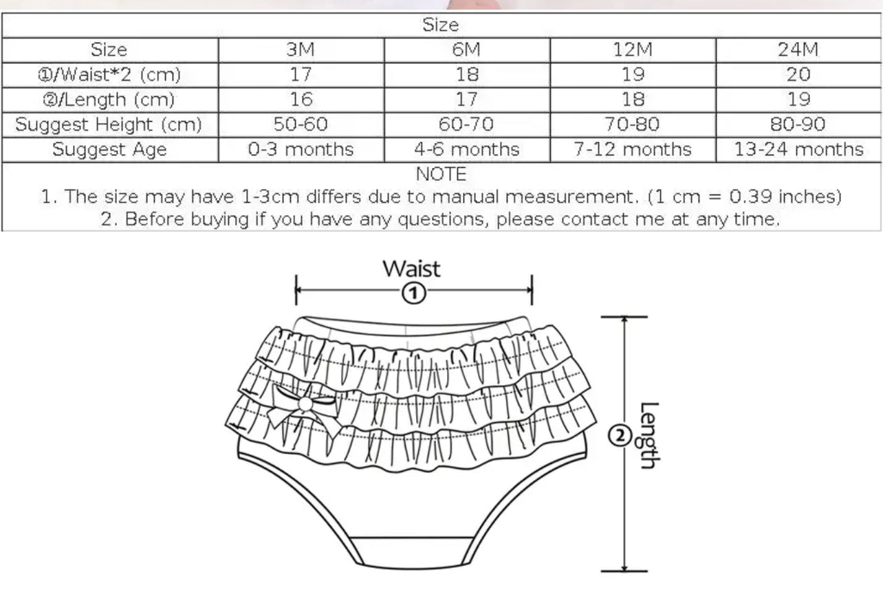 Baby Cotton Bloomers, Ruffled Diaper Covers
