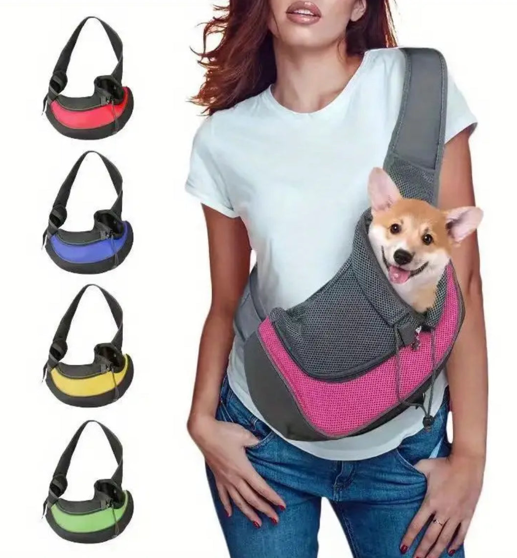 “Puppy Love” or Kitty 🐱 Comfortable Pet Sling Carrier, Breathable Mesh & Oxford Fabric