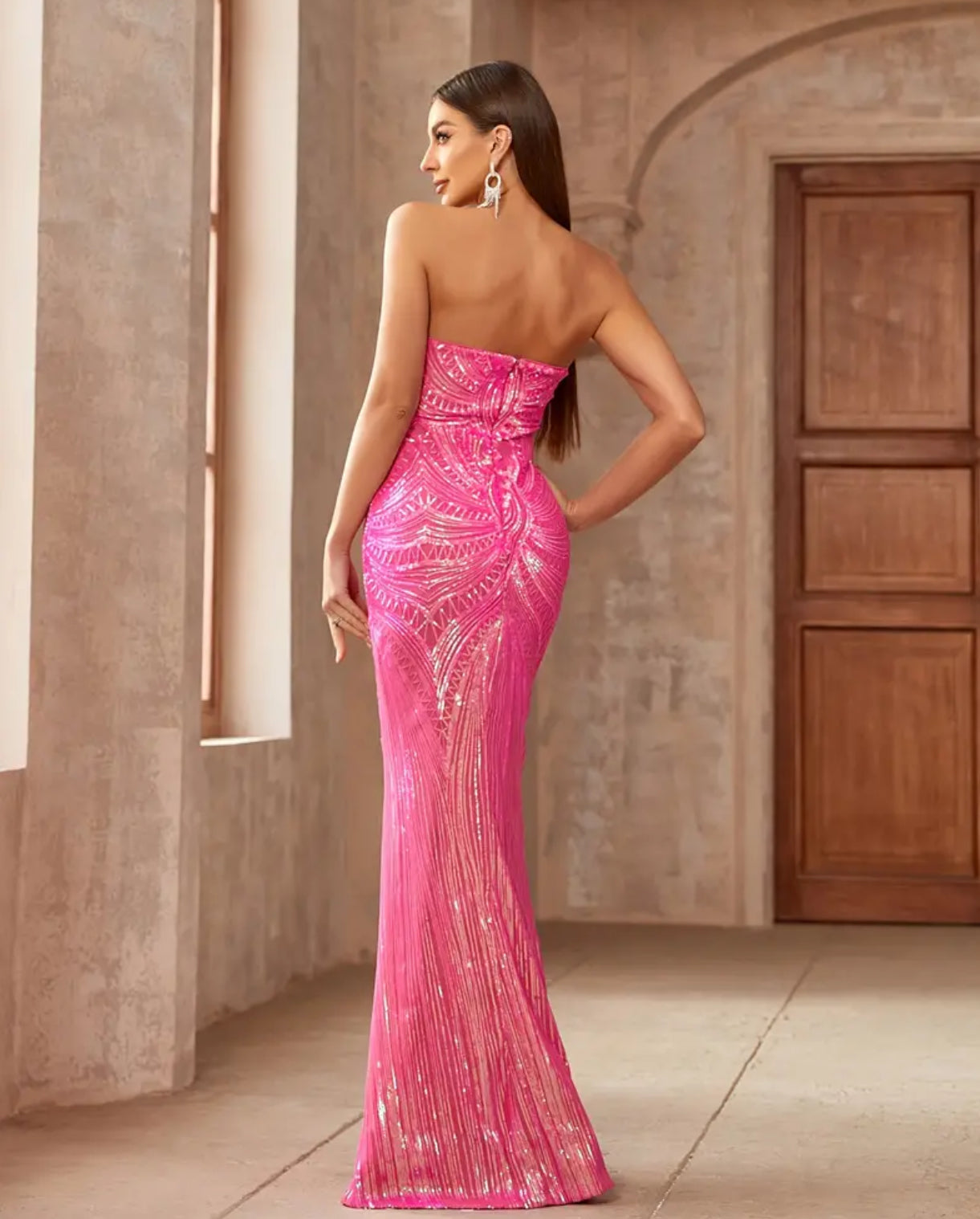 “Mermaids” Backless, Sequin Glamour Dress