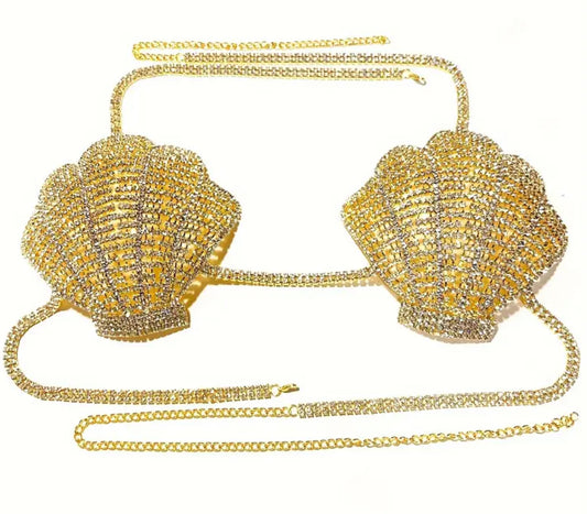 ‘Rhinestone Sea Shells’ Glamorous Bikini Body Chain