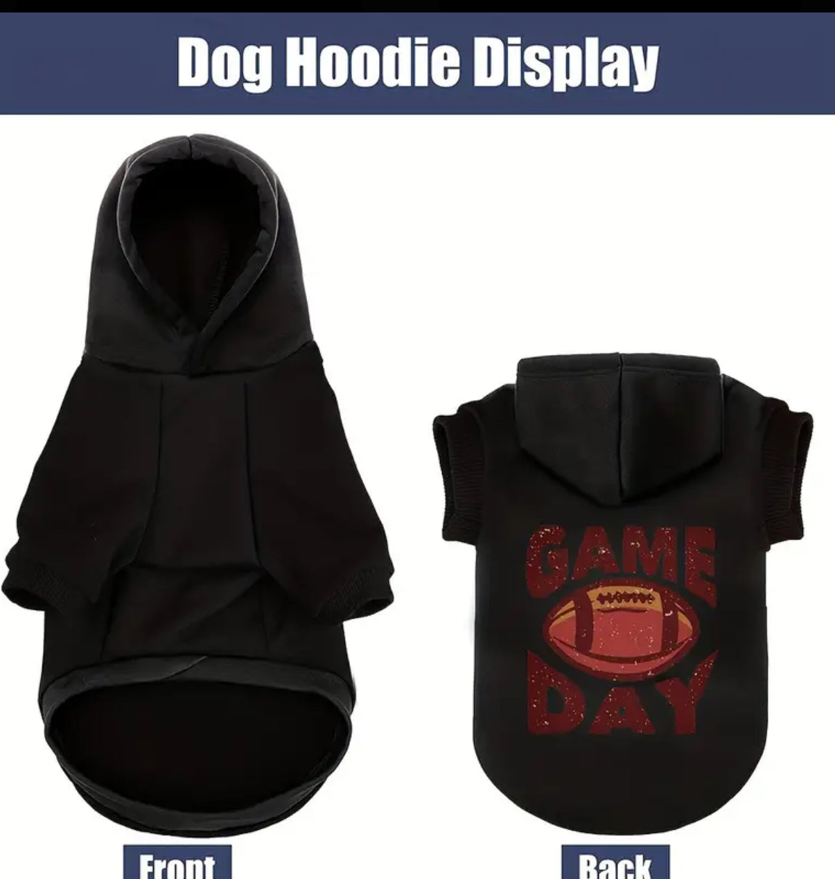 1pc "Game Day" Hoodie For Dogs, Pets