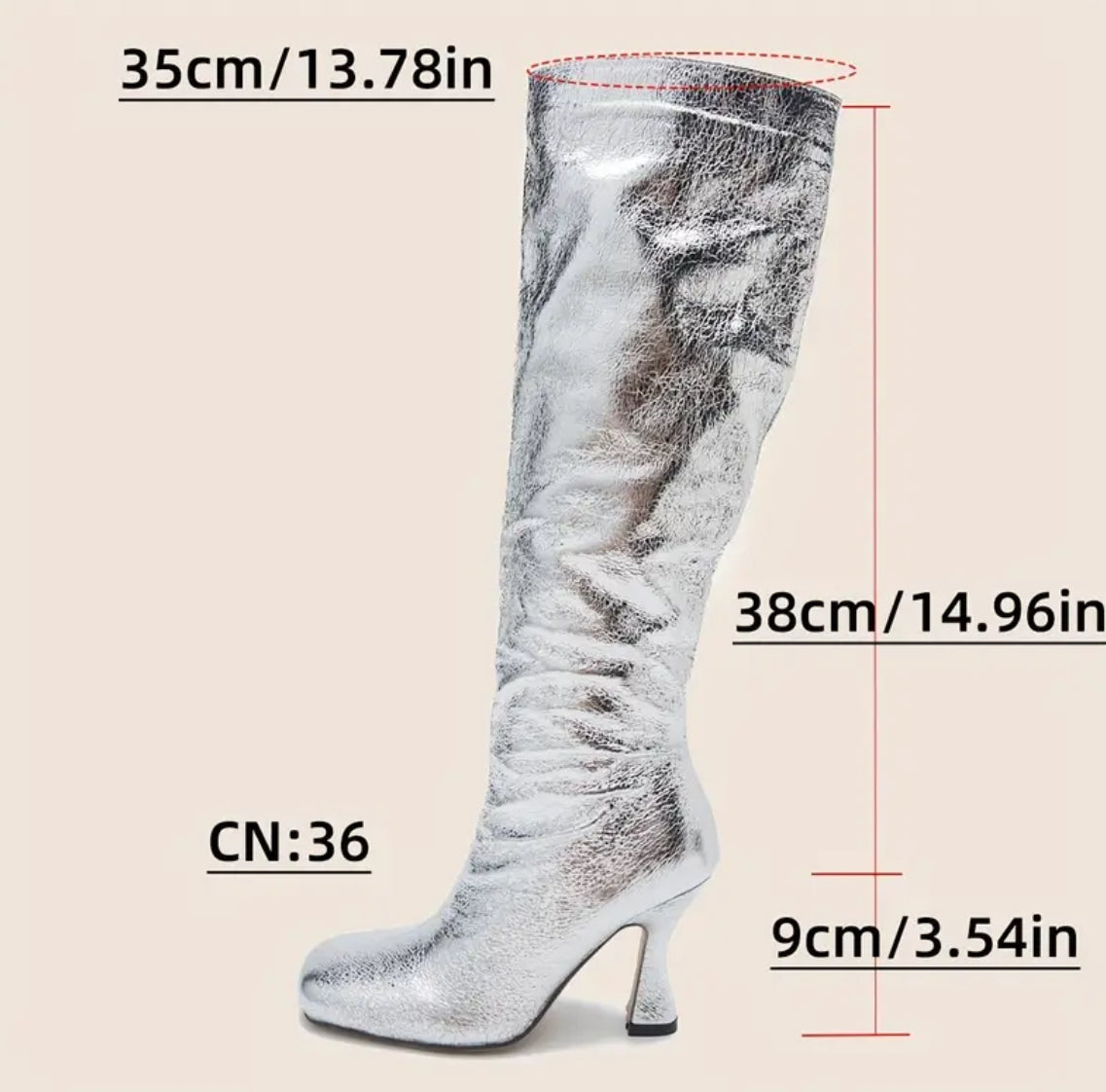 “Pastels & Shine” Knee-High, Stiletto European And American High-Heeled Women' Boots