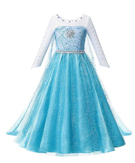 “Frozen” Magical ❄️ Mesh & Beaded Long Sleeve Party Dress