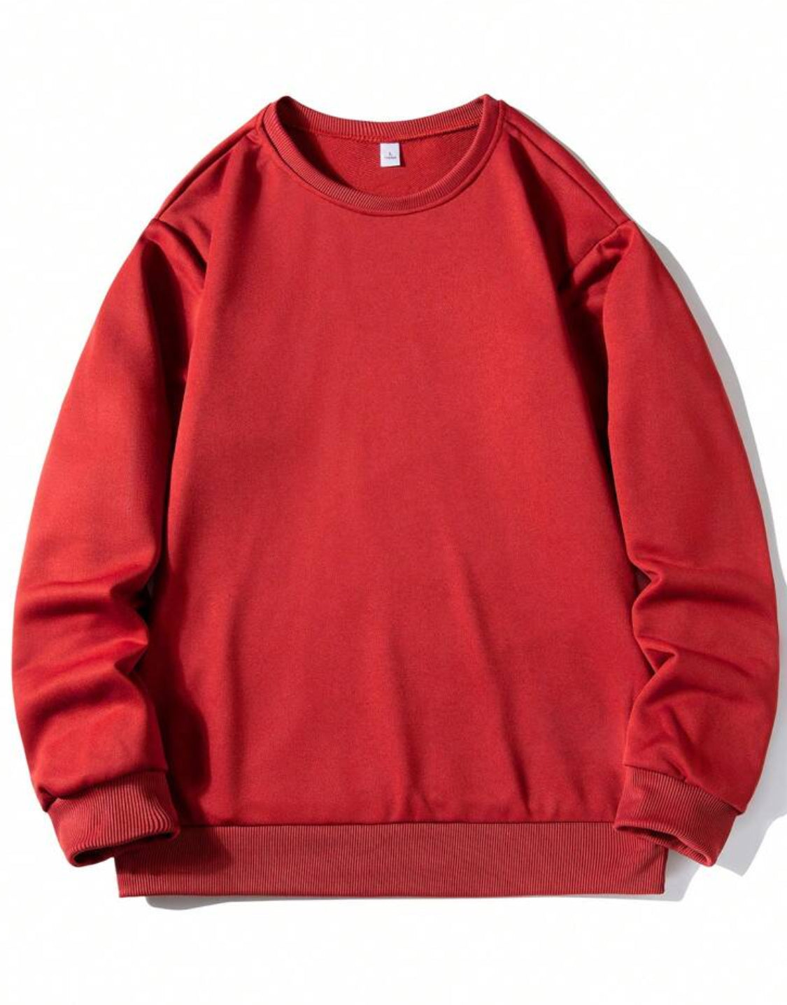 Crew Neck Long Sleeve Sweatshirt, Men's Casual Solid Color, Sugar 🎩 Daddy Collection