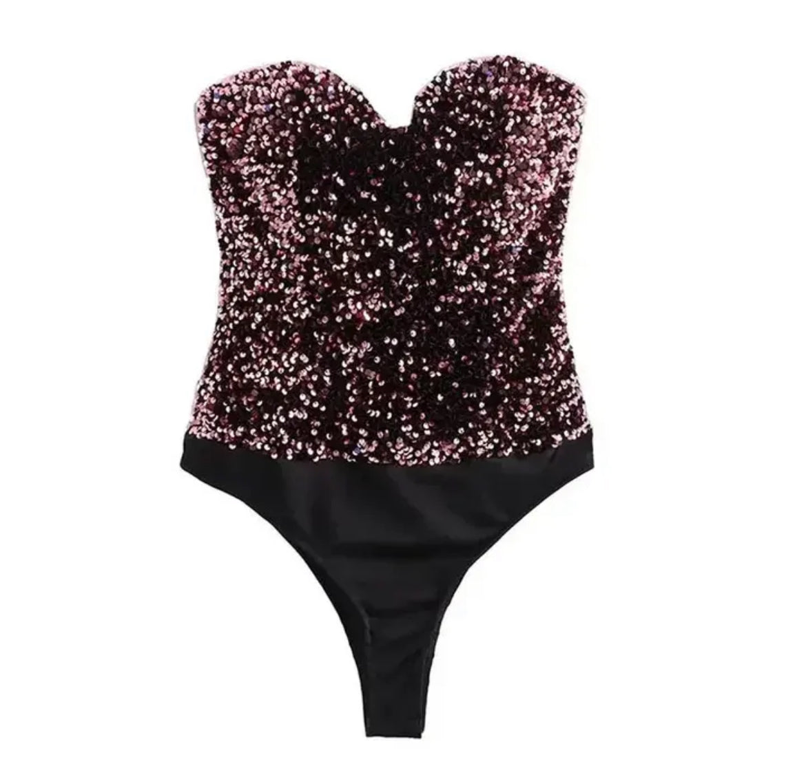 Strapless Sequin Bodysuits