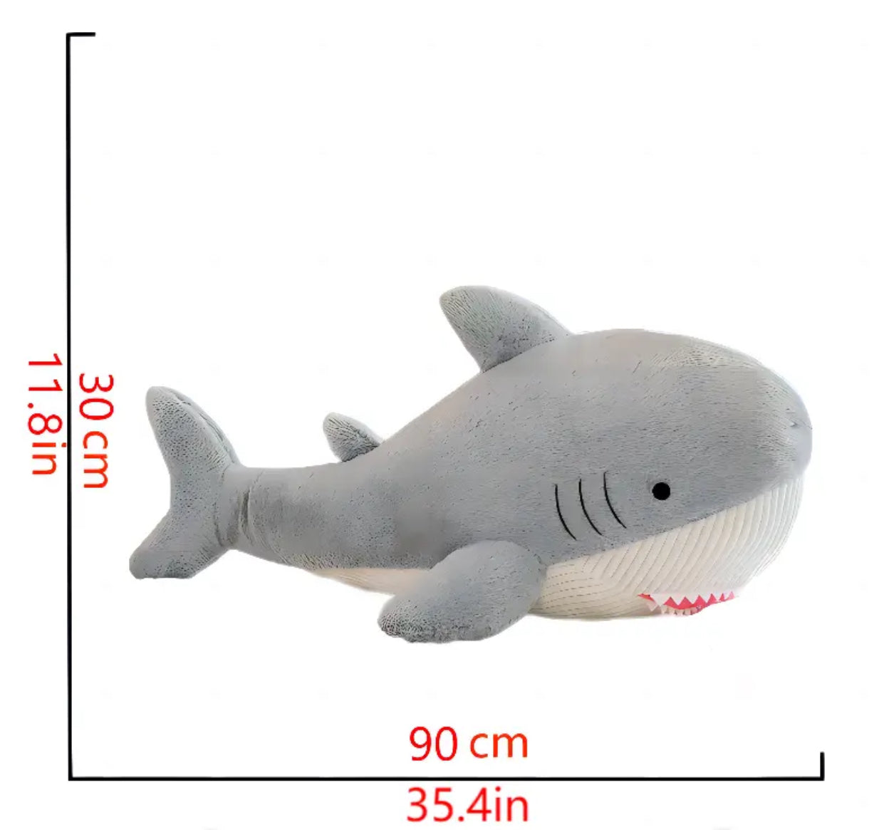 “Shark”  Stuffed Plush Animal, Pillow Decor, Toy