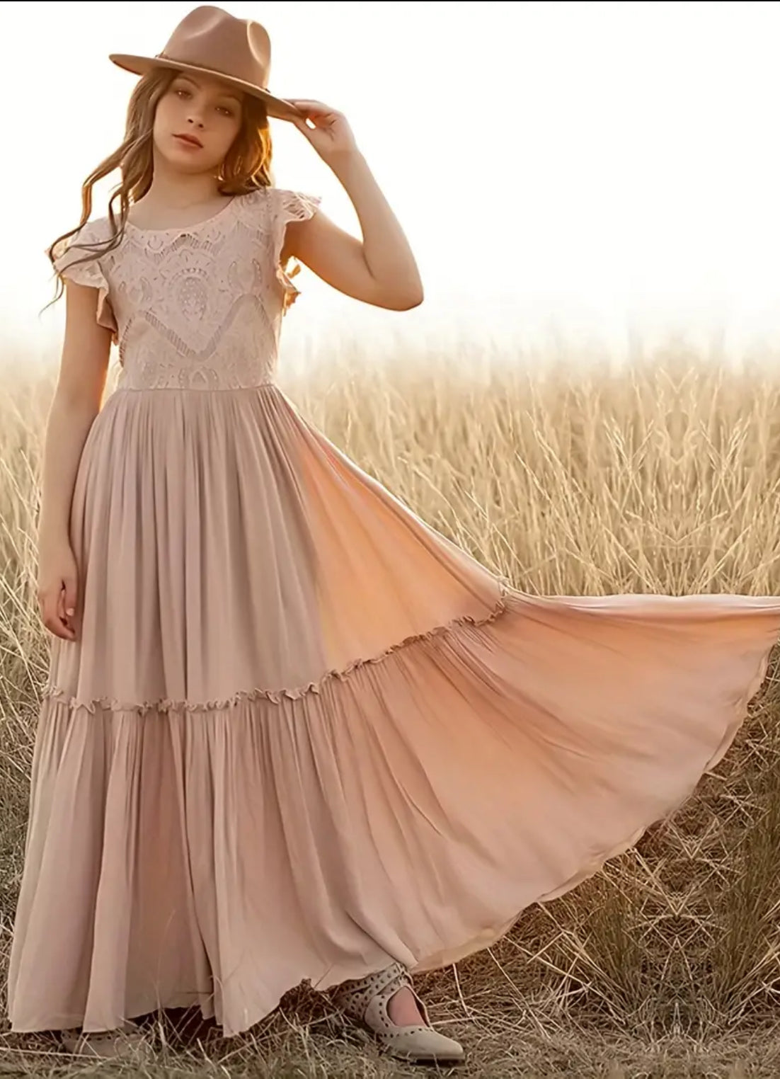 The Southern Lace, Delicate Maxi Dress for Girls