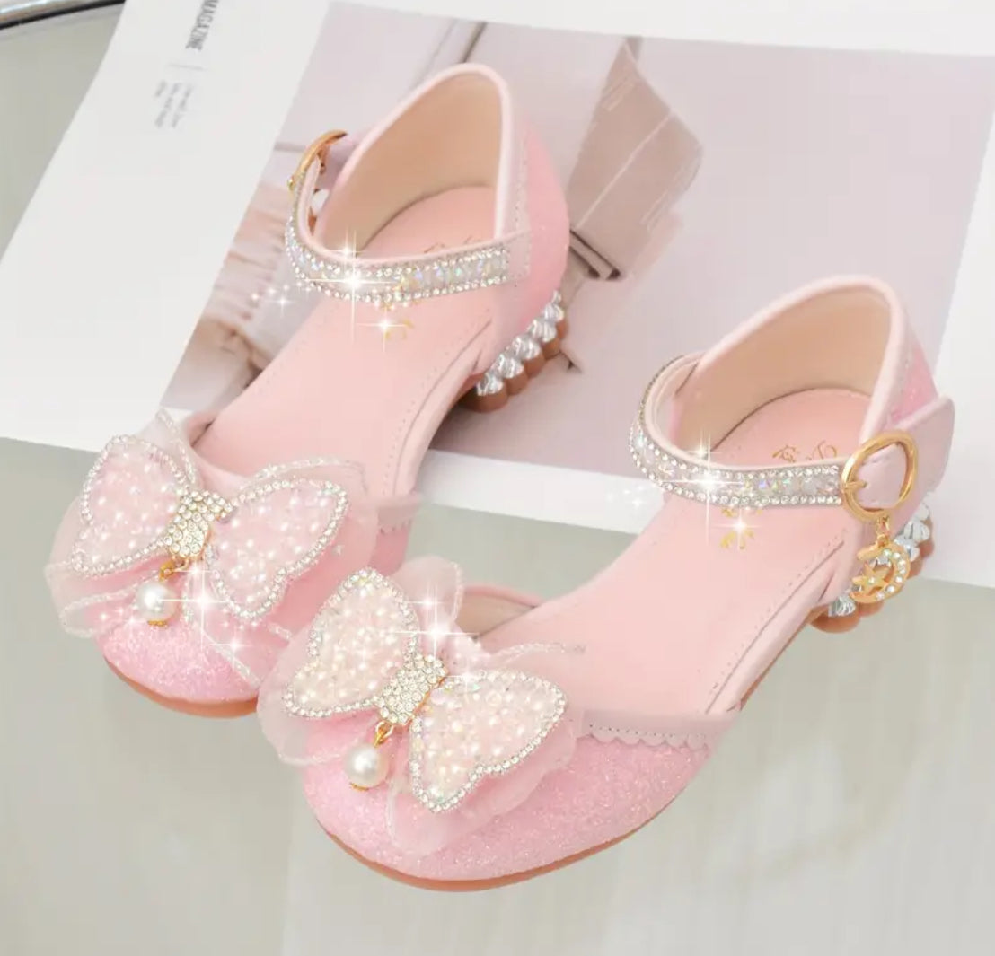 Trendy Bowknot Rhinestone, Flat Shoes For Girls