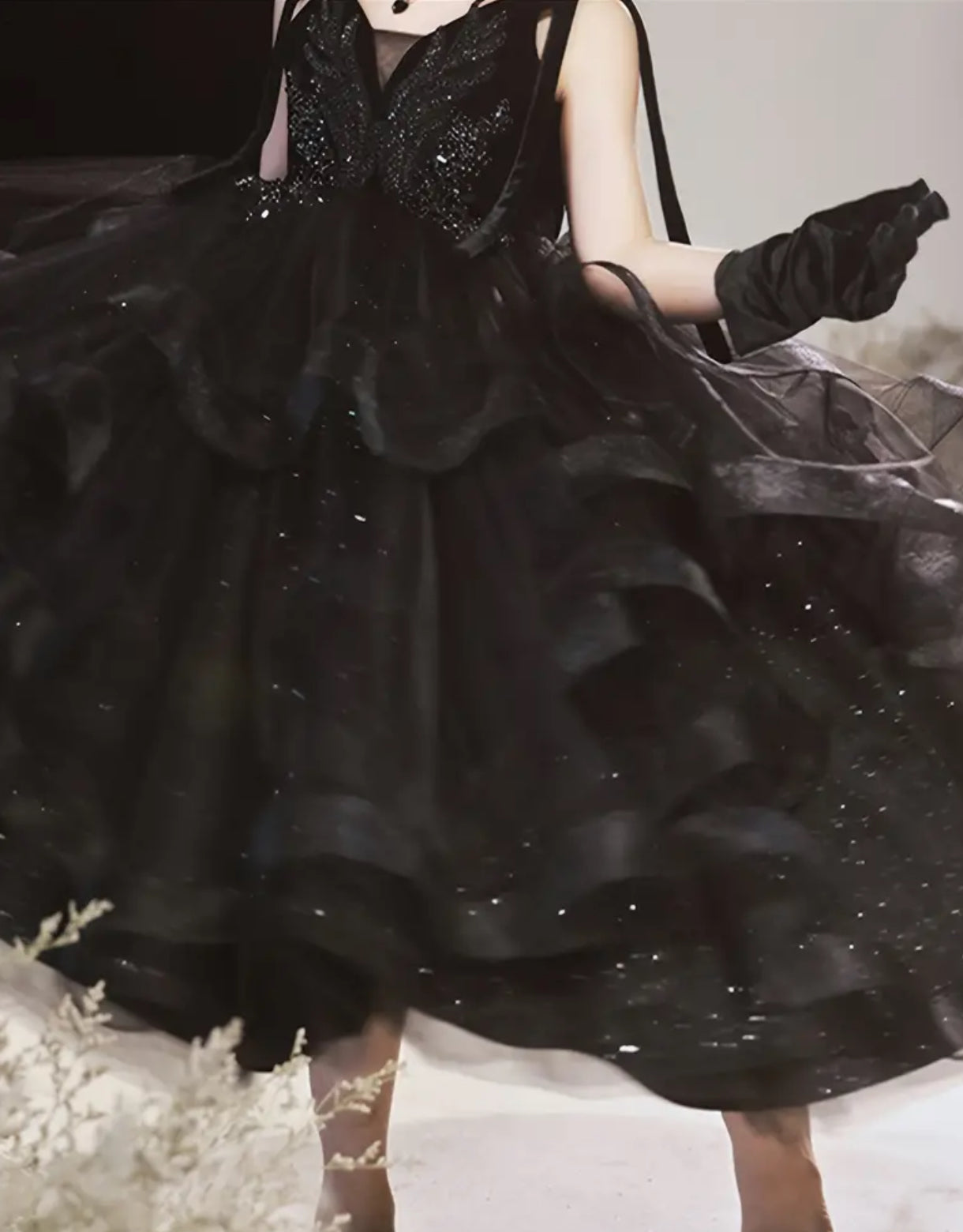 “Noir 🖤” Vestido de princesa de alta gama