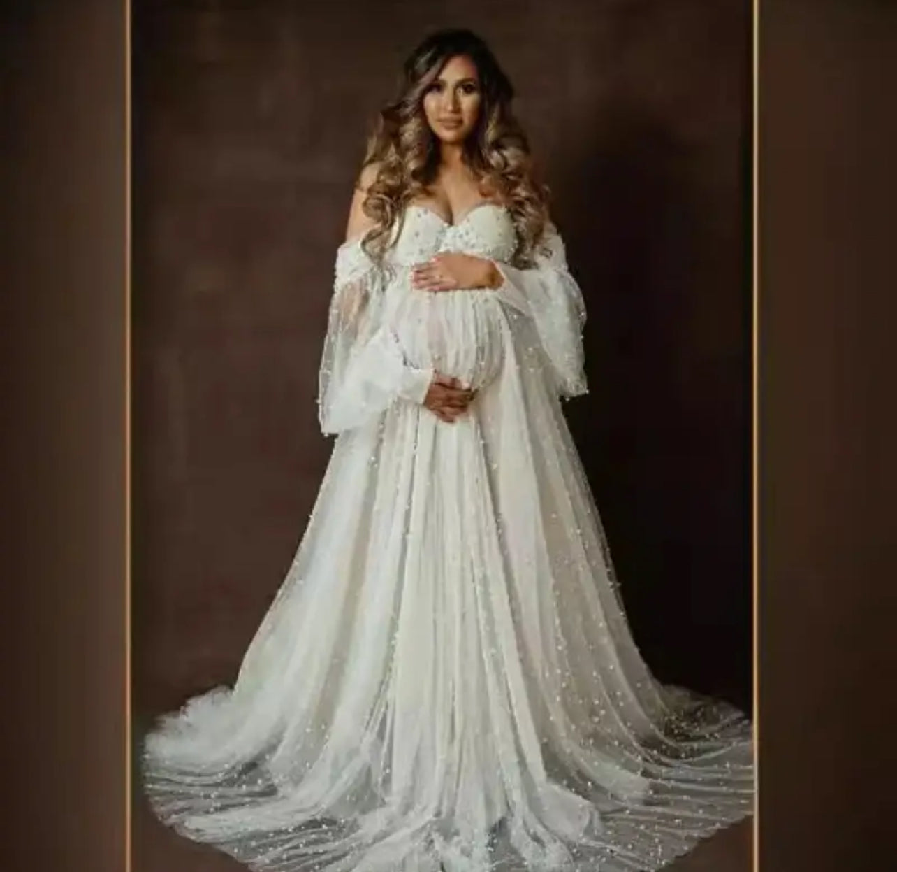 Vestido de tul para fotografía de maternidad “Oleander”